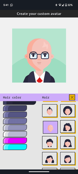 Avatar Creator Hair Mobile